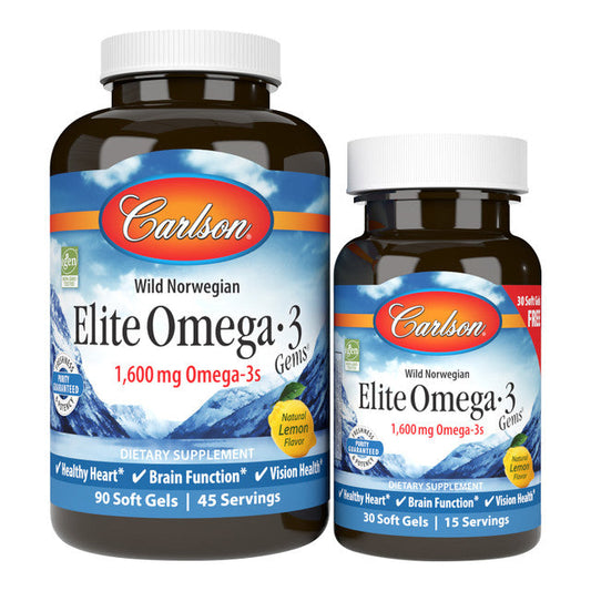 Carlson Elite Omega-3 Gems, 1600 mg