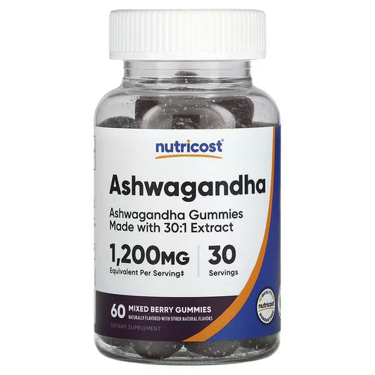 Nutricost, Ashwagandha Gummies, Mixed Berry, 60 Gummies (600 mg per Gummy)