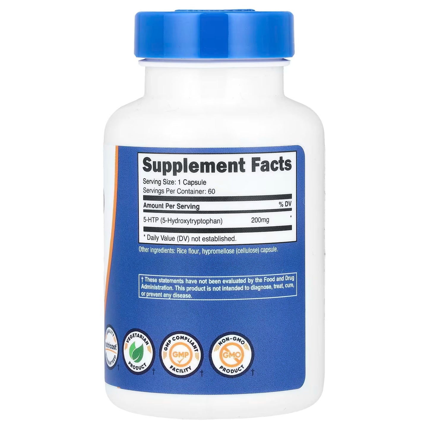 Nutricost, 5-HTP, 200 mg, 60 Capsules