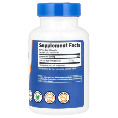 Nutricost, 5-HTP, 200 mg, 60 Capsules