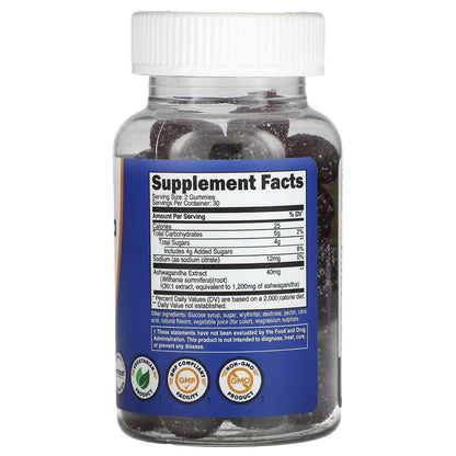 Nutricost, Ashwagandha Gummies, Mixed Berry, 60 Gummies (600 mg per Gummy)