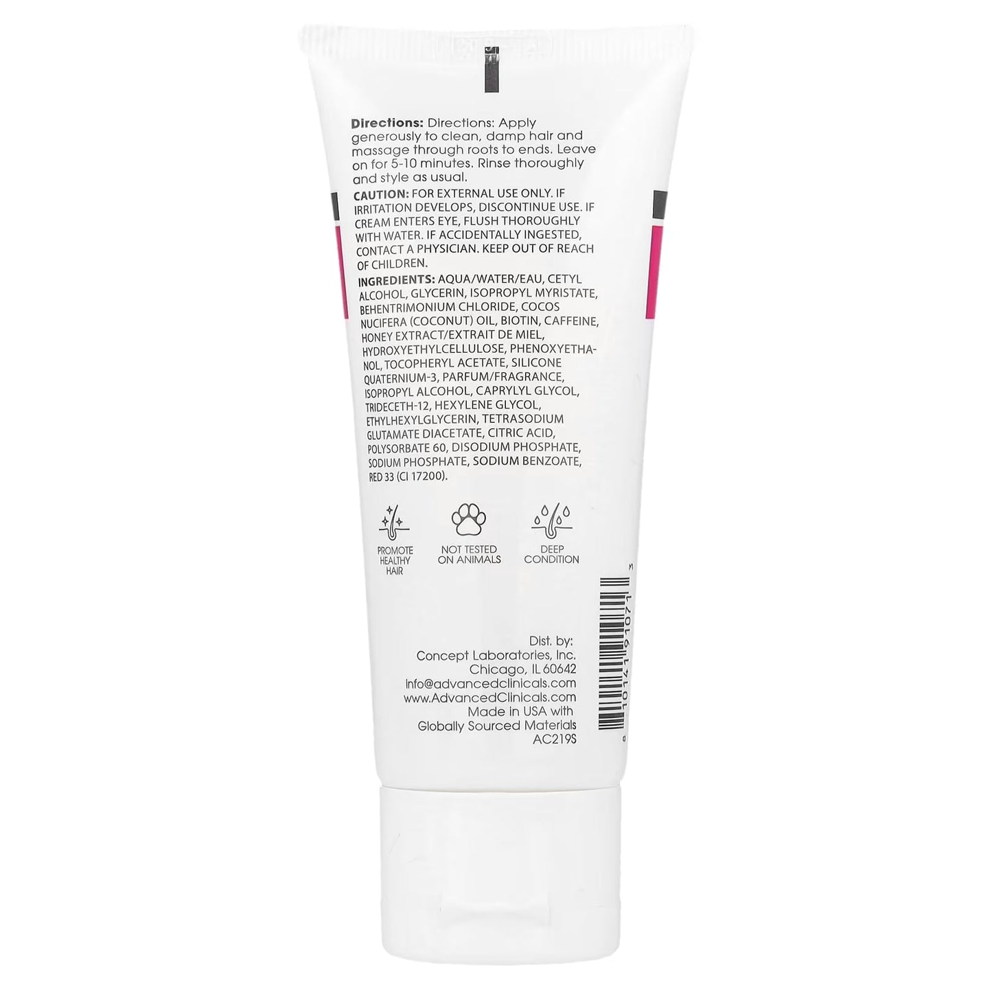 Advanced Clinicals, Biotin, Anti-Breakage Hair Mask , 2 fl oz (59 ml)