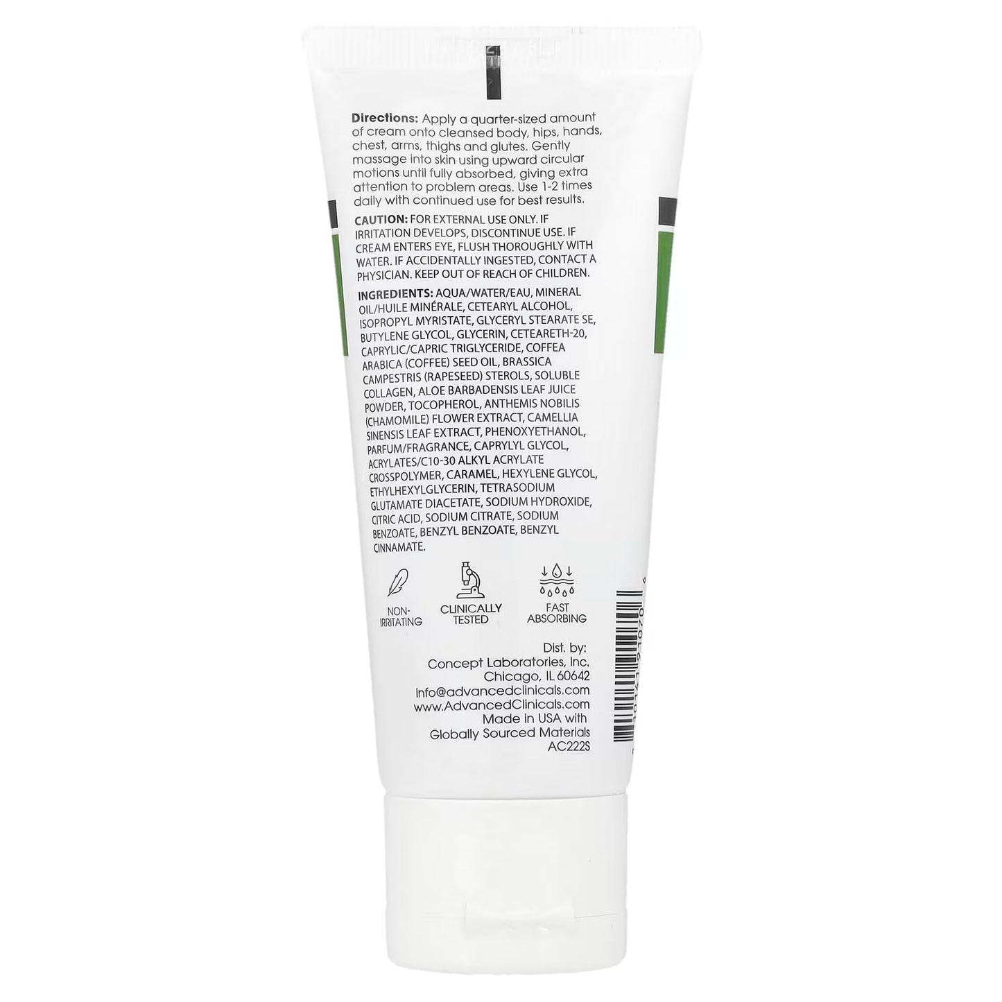 Advanced Clinicals, Green Coffee Bean Oil, Thermo-Firming™ Cream, 2 fl oz (59 ml)