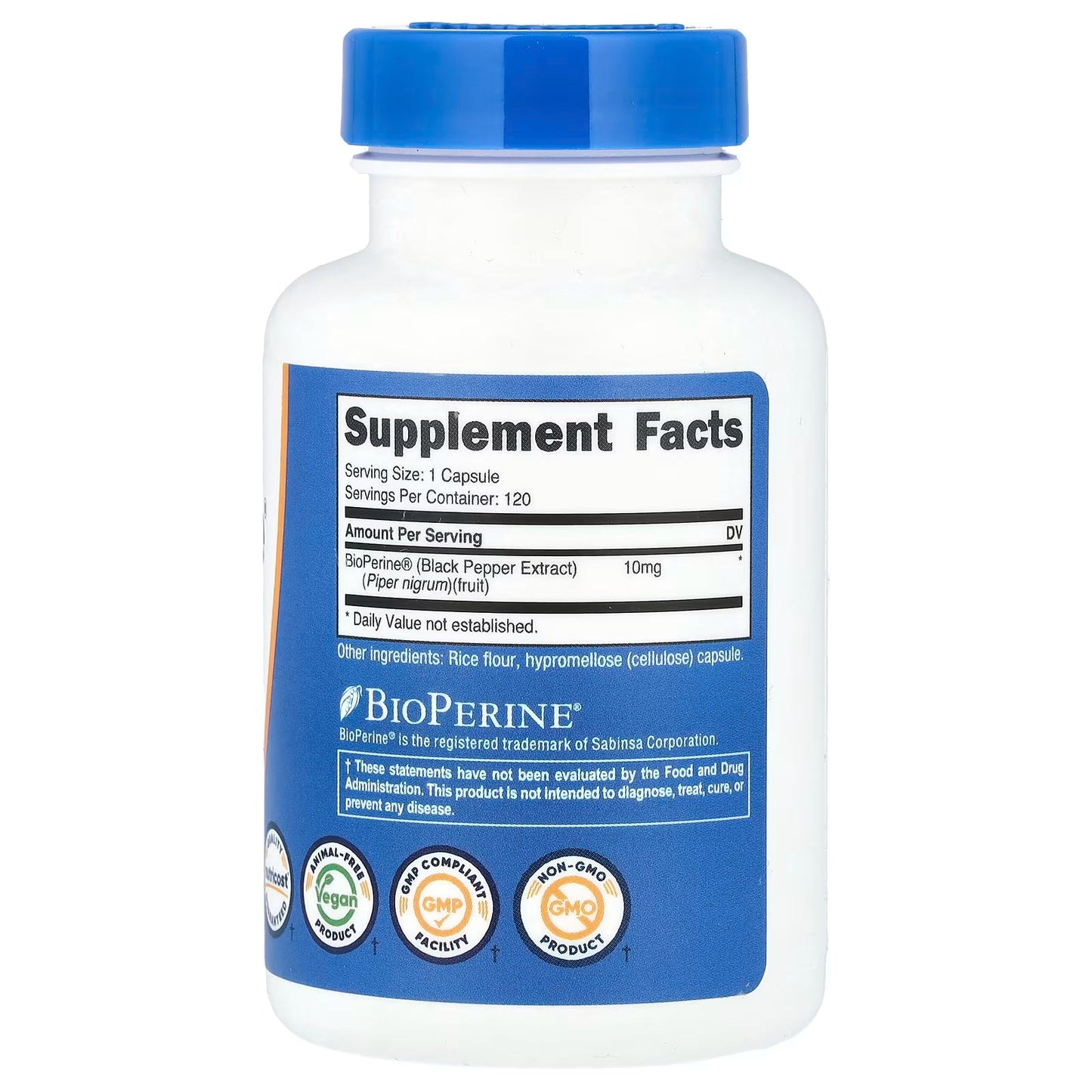 Nutricost, Bioperine®, 10 mg, 120 Capsules