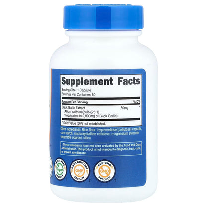 Nutricost, Black Garlic, 2,000 mg, 60 Capsules