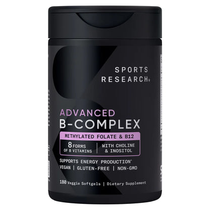 Sports Research Vitamin B Complex, 180 Veggie Soft Gels