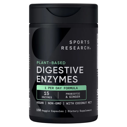 Sports Research Digestive Enzymes, 150 Veggie Capsules