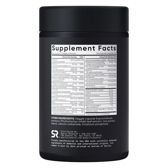 Sports Research Advanced Multivitamin, 180 Veggie Capsules