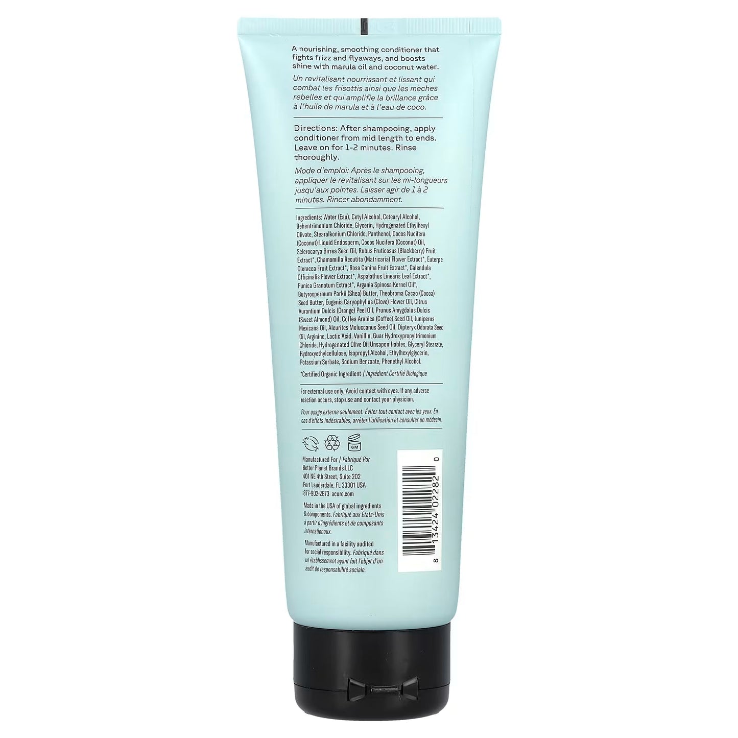 ACURE, Simply Smoothing Conditioner, Coconut Water & Marula Oil, 8 fl oz (236 ml)