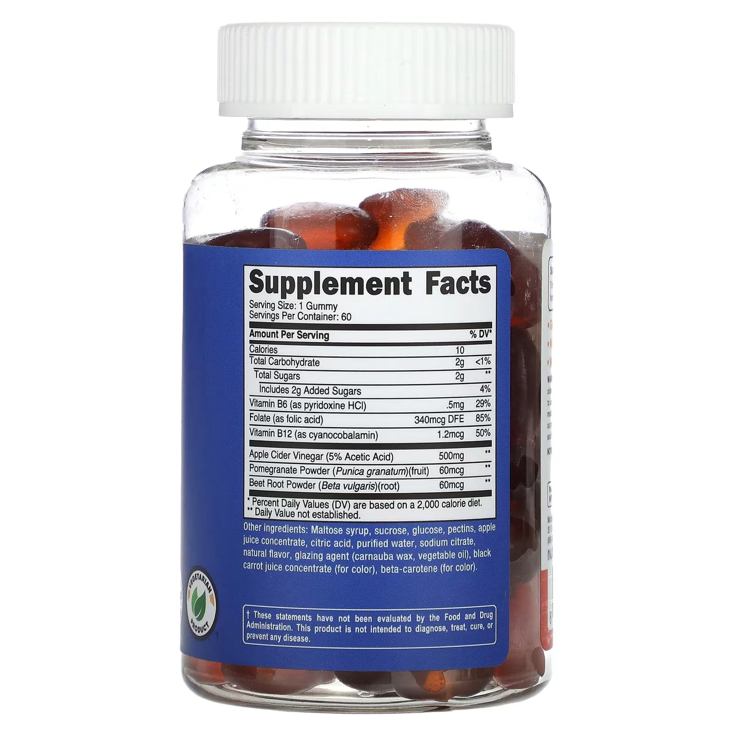 Nutricost, Apple Cider Vinegar Gummies, Apple, 500 mg, 60 Gummies