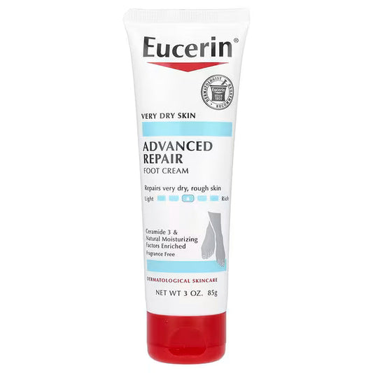 Eucerin, Advanced Repair Foot Creme, Fragrance Free, 3 oz (85 g)