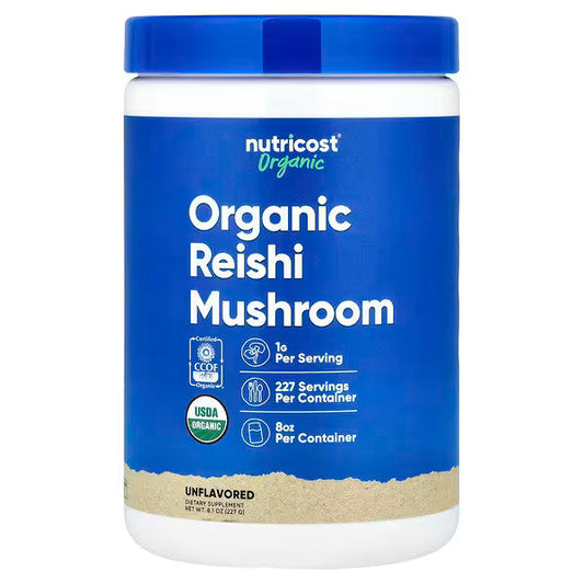 Nutricost, Organic Reishi Mushroom, Unflavored, 8.1 oz (227 g)