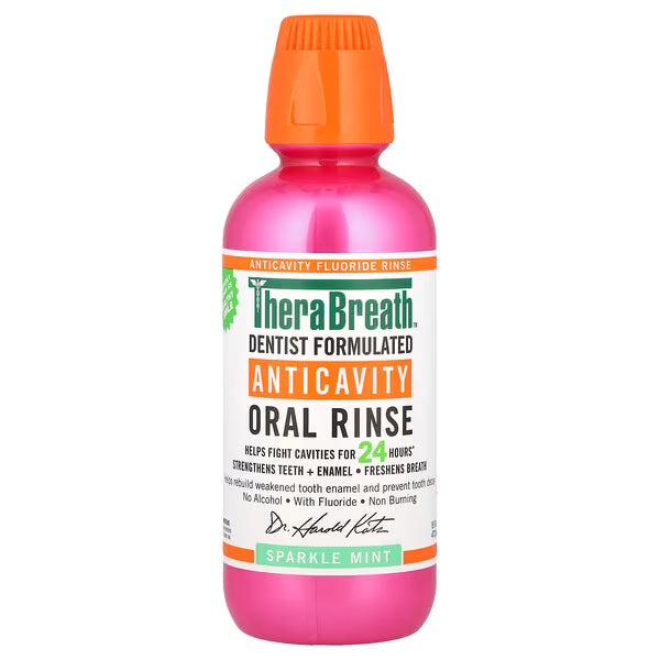 TheraBreath, Anticavity Oral Rinse, Sparkle Mint, 16 fl oz (473 ml)
