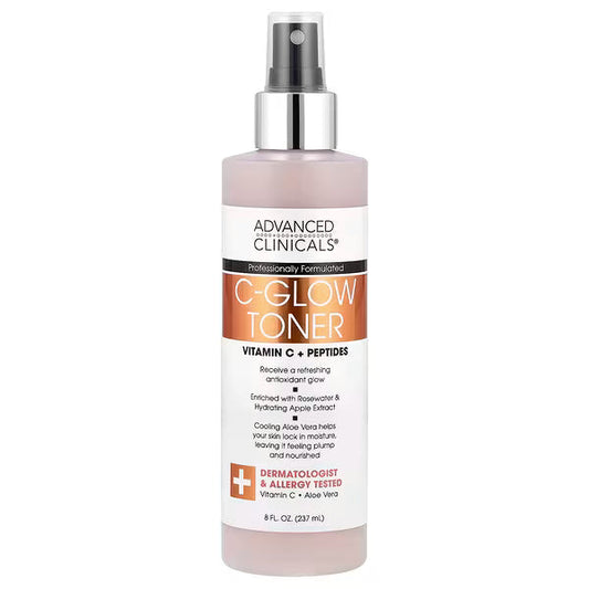 Advanced Clinicals, C-Glow Toner, Vitamin C + Peptides, 8 fl oz (237 ml)