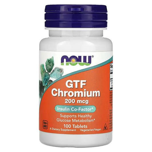 NOW Foods, GTF Chromium, 200 mcg, 100 Tablets
