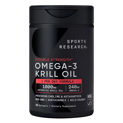 Sports Research Omega-3 Krill Oil Superba2 1000mg, 90ct Softgels