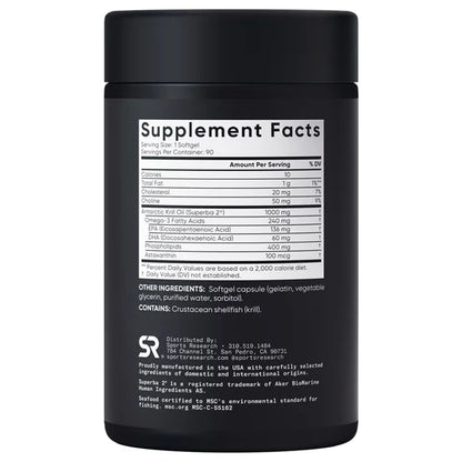 Sports Research Omega-3 Krill Oil Superba2 1000mg, 90ct Softgels