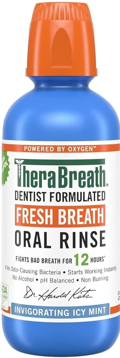 TheraBreath Fresh Breath Oral Rinse Icy Mint 16oz