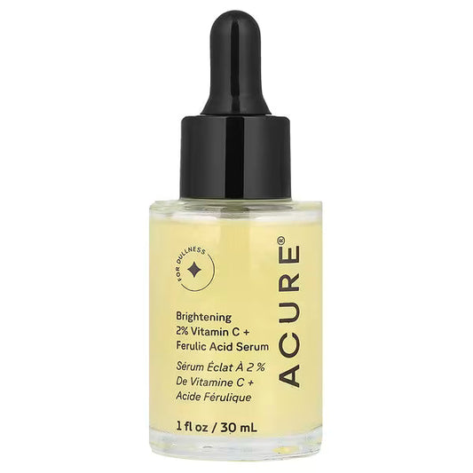 ACURE, Brightening 2% Vitamin C + Ferulic Acid Serum, 1 fl oz (30 ml)