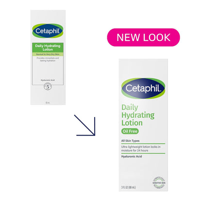 Cetaphil Daily Hydrating Lotion for Face Oil Free 3 Fl Oz