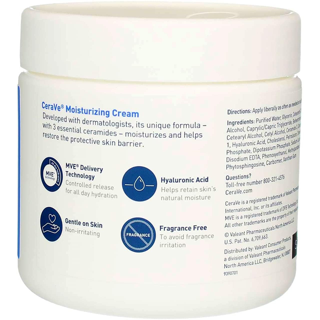 CeraVe Moisturizing Cream, Body Cream for Dry Skin, 16 oz