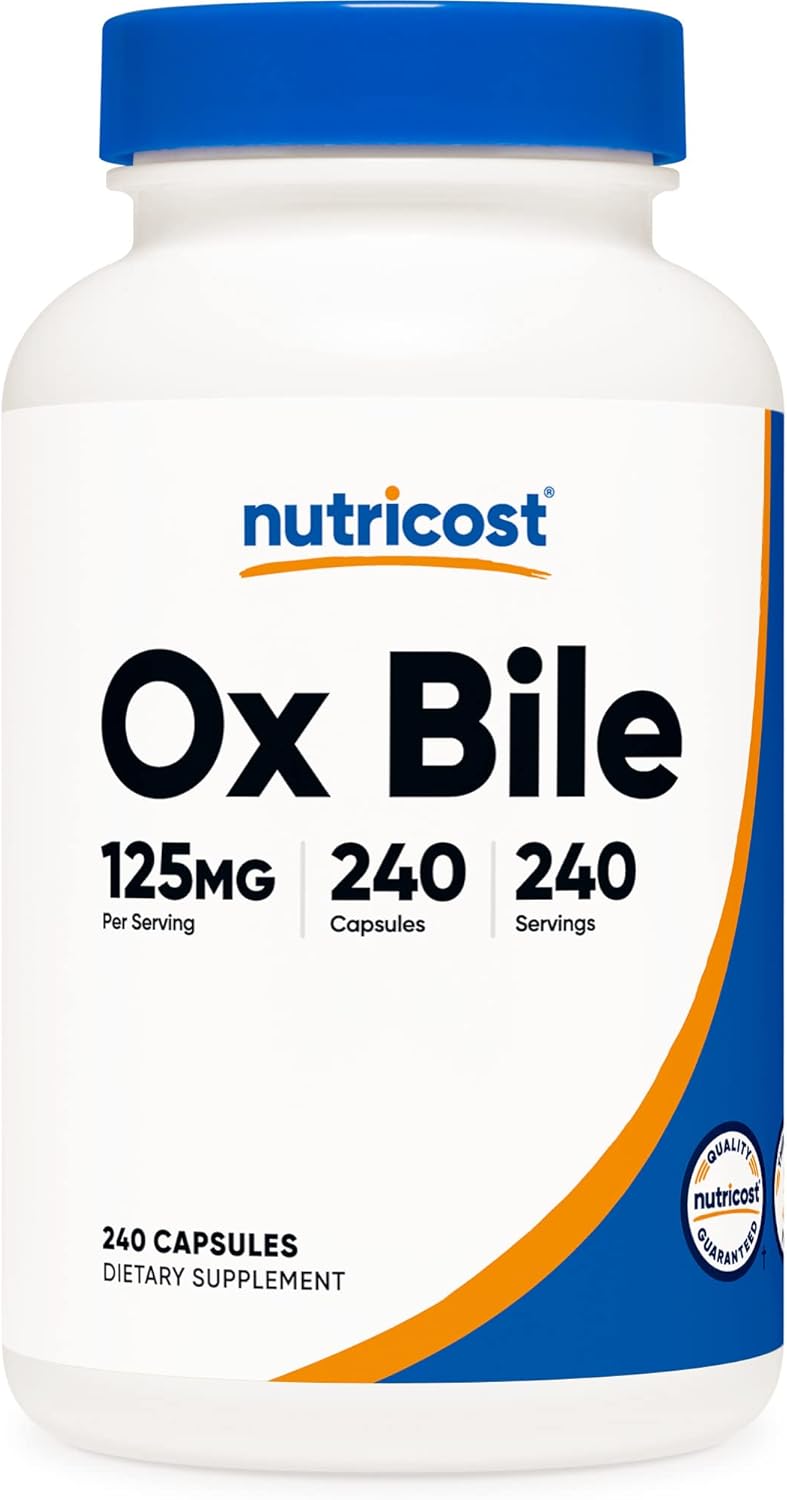 Nutricost Ox Bile Capsules 125mg, 240 Capsules
