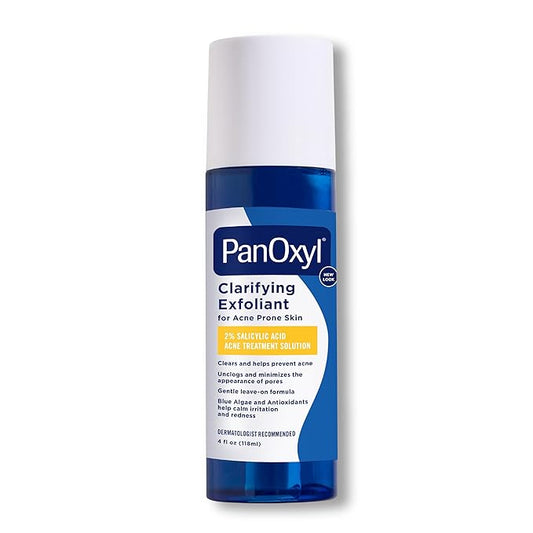 PanOxyl Clarifying Exfoliant with 2% Salicylic Acid, BHA Liquid for Acne-Prone Skin, 4 fl oz