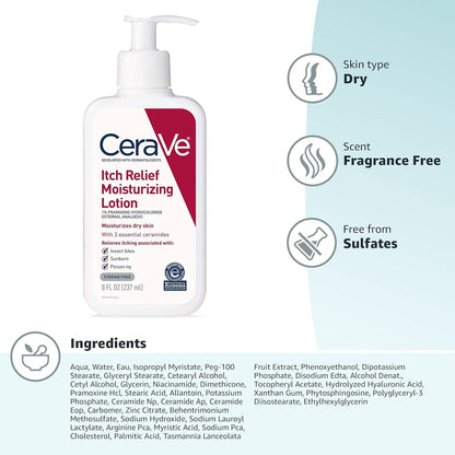 CeraVe Anti Itch Moisturizing Lotion 8 FL OZ