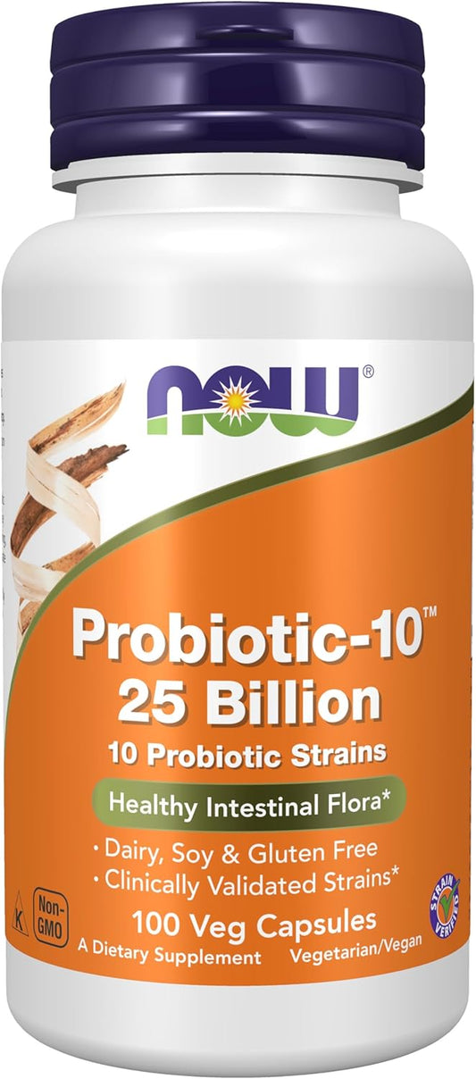 NOW Foods Probiotic-10 25 Billion 100 Veg Capsules