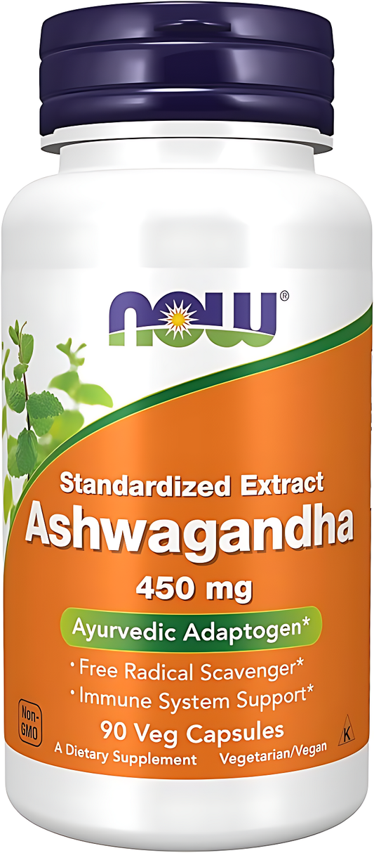 NOW Foods, Ashwagandha, Standardized Extract, 450 mg, 90 Veg Capsules