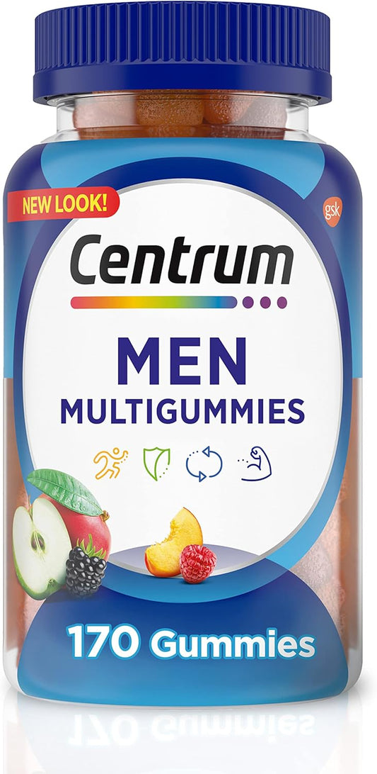 Centrum Men Multi gummies, Assorted Fruit Flavor, 170 count