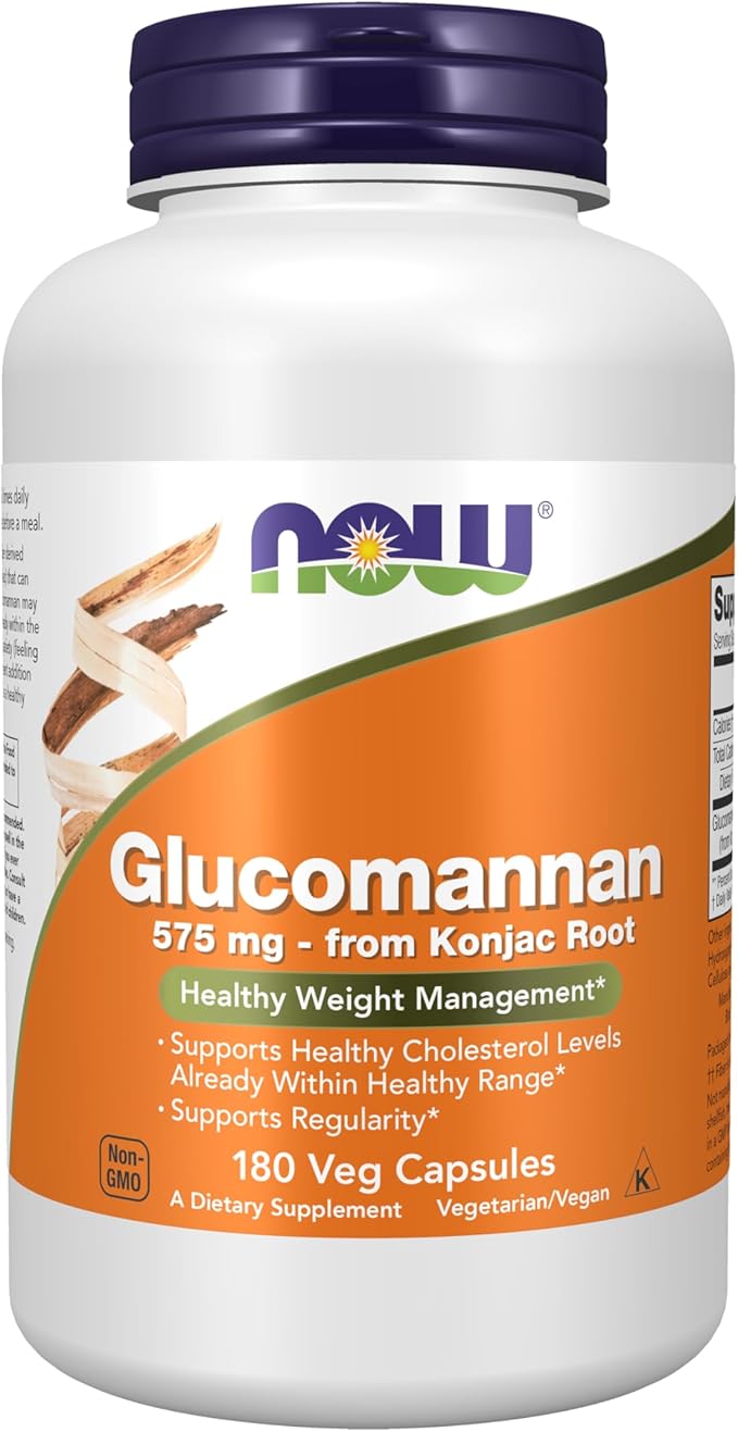NOW Foods, Glucomannan, 1,725 mg, 180 Veg Capsules (575 mg Per Capsule)