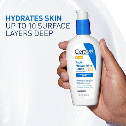 CeraVe AM Facial Moisturizing Lotion SPF 50