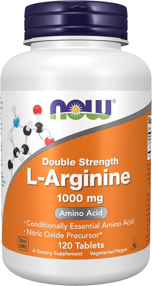 NOW Foods Double Strength L-Arginine 1000 Mg, 120 Tablets