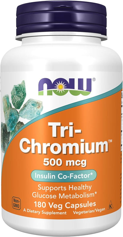 NOW Foods, Tri-Chromium, 500 mcg, 180 Veg Capsules
