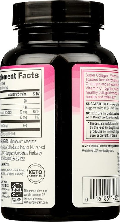 Neocell Super Collagen Type 1 and 3 plus Vitamin C Tablets, 120 Count