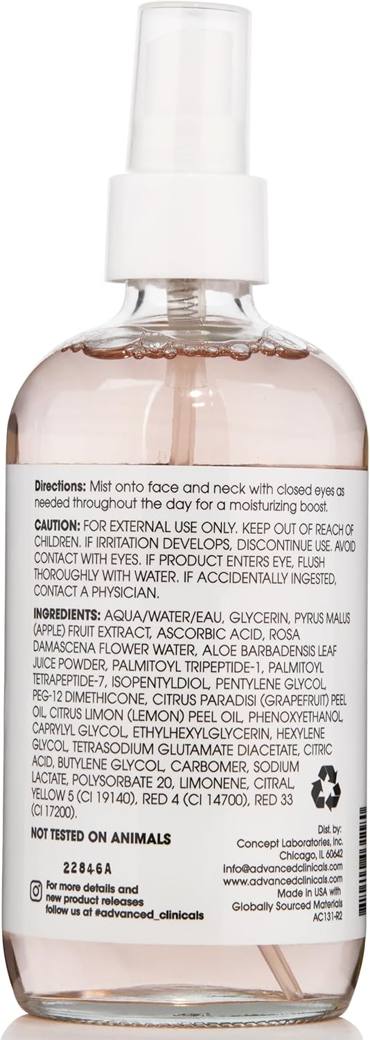 Advanced Clinicals, Vitamin C + Aloe Vera, Antioxidant Glow Facial Mist, 7.5 fl oz (222 ml)