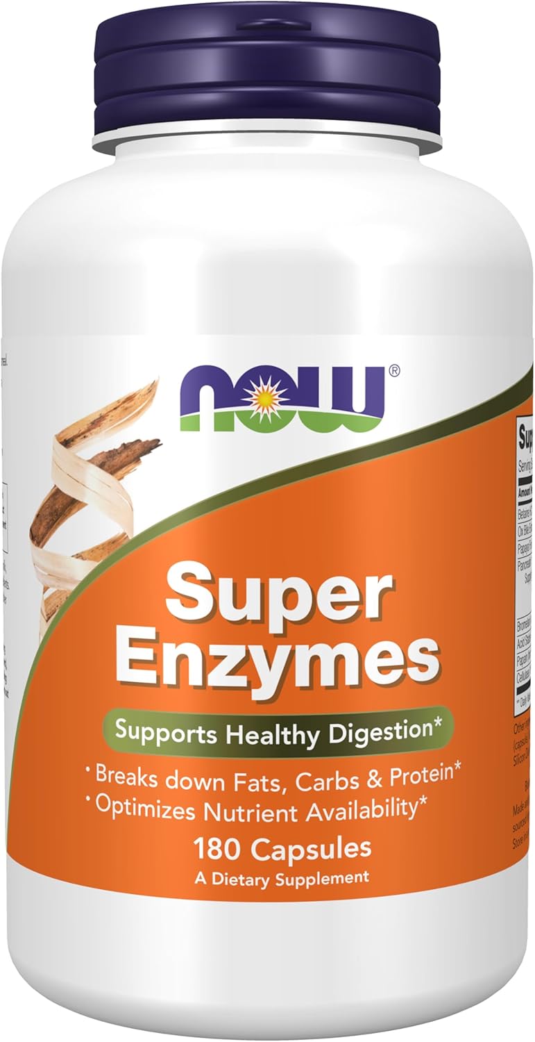 NOW Foods Supplements, Super Enzymes, 180 Capsules