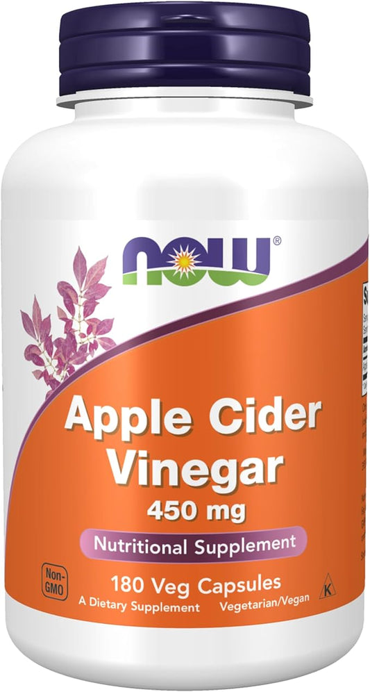NOW Foods, Apple Cider Vinegar, 450 mg, 180 Veg Capsules