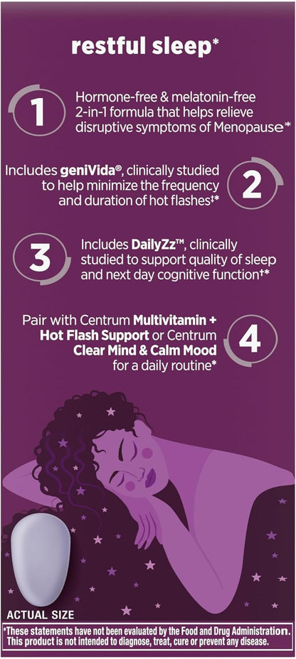 Centrum, Menopause Support, Restful Sleep, 28 Tablets