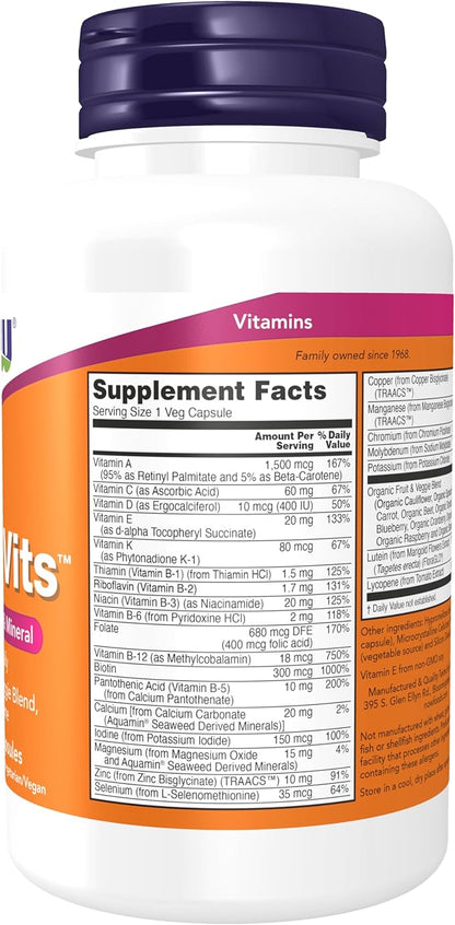 NOW Foods, Daily Vits, Multi Vitamin & Mineral, 120 Veg Capsules
