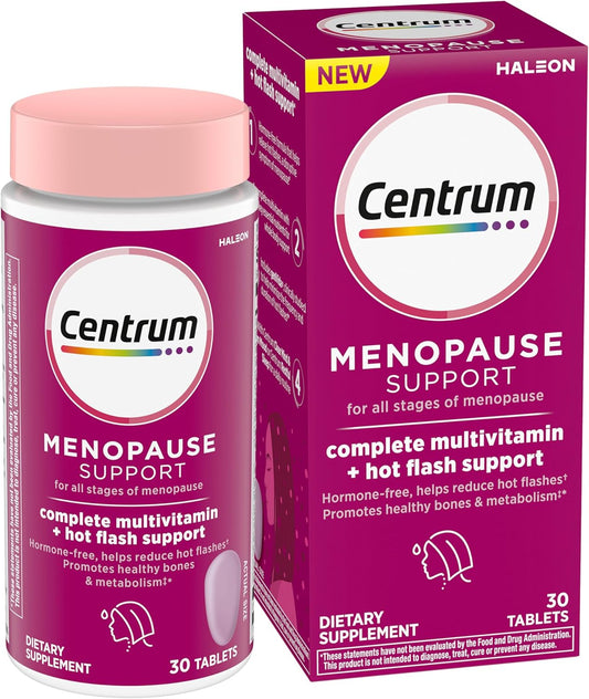 Centrum, Menopause Support For All Stages of Menopause, 30 Tablets