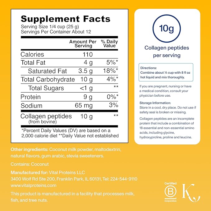 Vital Proteins, Collagen Creamer, Vanilla, 10.6 oz (300g)