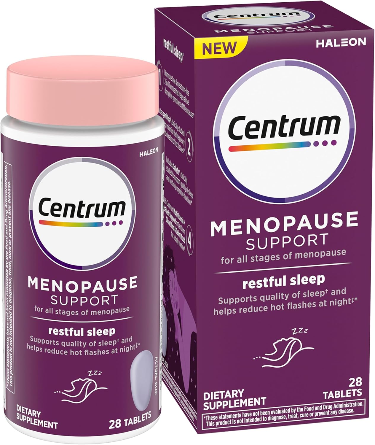 Centrum, Menopause Support, Restful Sleep, 28 Tablets
