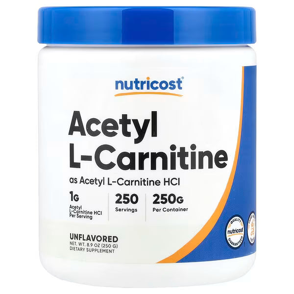 Nutricost, Acetyl L-Carnitine, Unflavored, 8.9 oz (250 g)