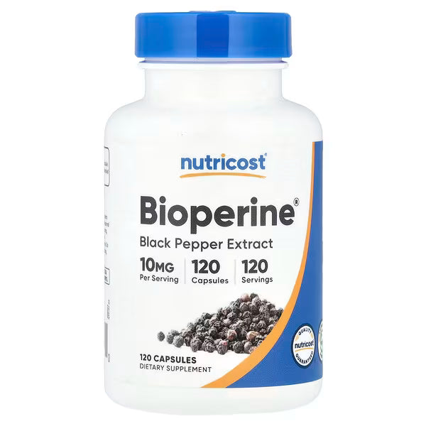 Nutricost, Bioperine®, 10 mg, 120 Capsules