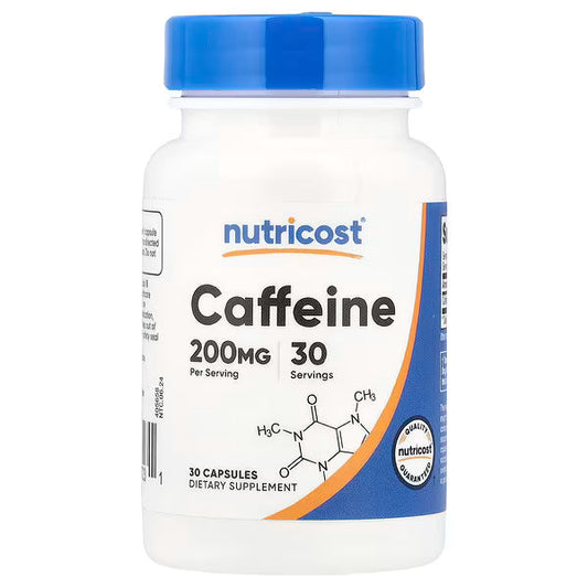 Nutricost, Caffeine, 200 mg , 30 Capsules