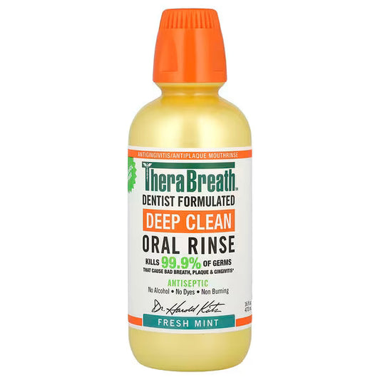 TheraBreath, Deep Clean Oral Rinse, Fresh Mint, 16 fl oz (473 ml)