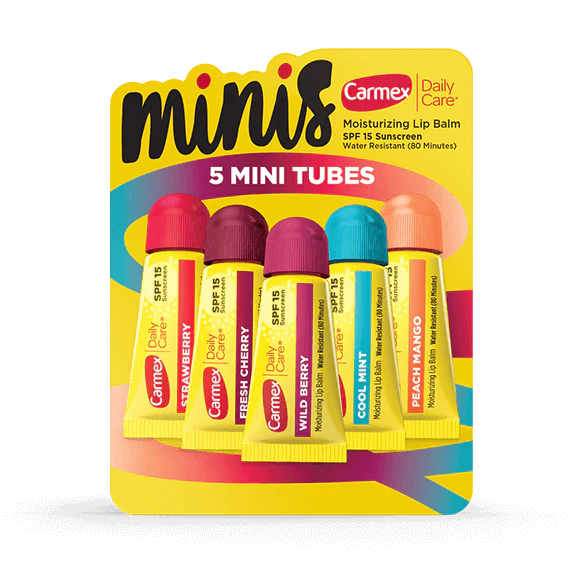 Carmex Daily Care Minis Moisturizing Lip Balm Tubes