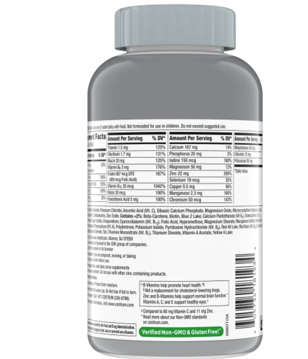 Centrum Silver Adults 50+ Multivitamin, 325 Tablets